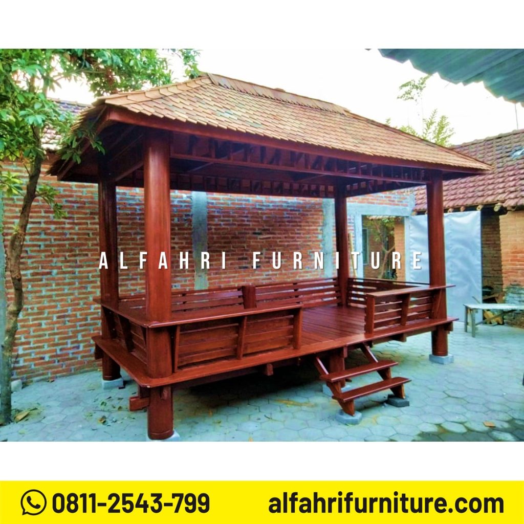 Gazebo Taman Modern Anti Rayap dan Tahan Cuaca 2x4 Meter