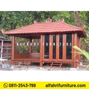 Rumah Kayu Minimalis Modern 3x5 Meter untuk Hunian Nyaman Atap Genteng Sirap