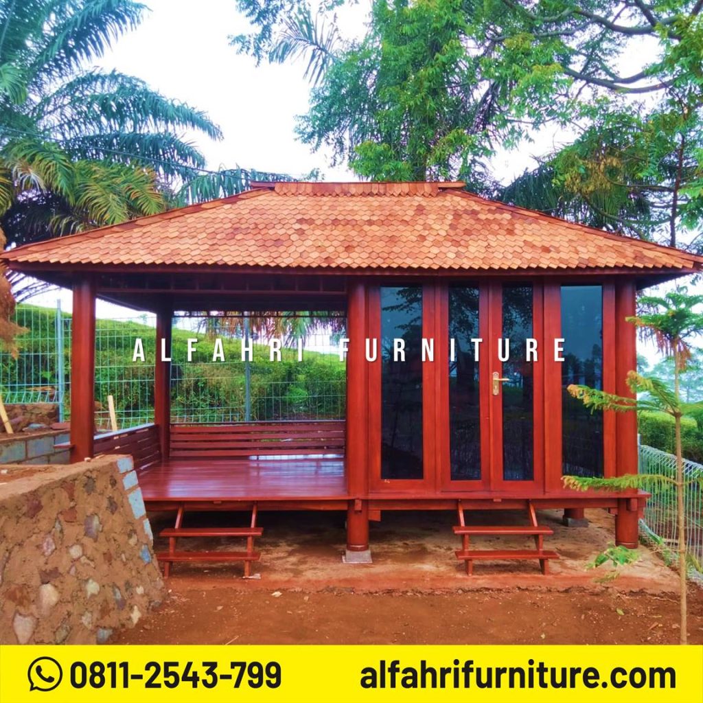 Rumah Kayu Modern 3x6 Meter untuk Resort dan Villa Atap Sirap Ulin
