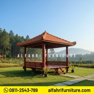 Gazebo 3x3 Meter Penunjang Taman Villa