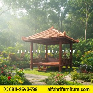 Gazebo 3x3 Meter Material Kayu Pilihan Berkualitas