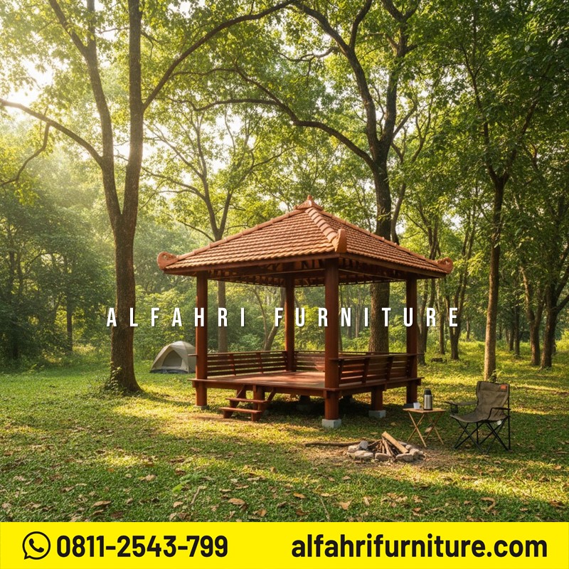 Gazebo 3x3 Meter Penunjang Taman Modern