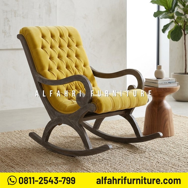 Kursi Goyang Jati Minimalis Sofa Santai Premium