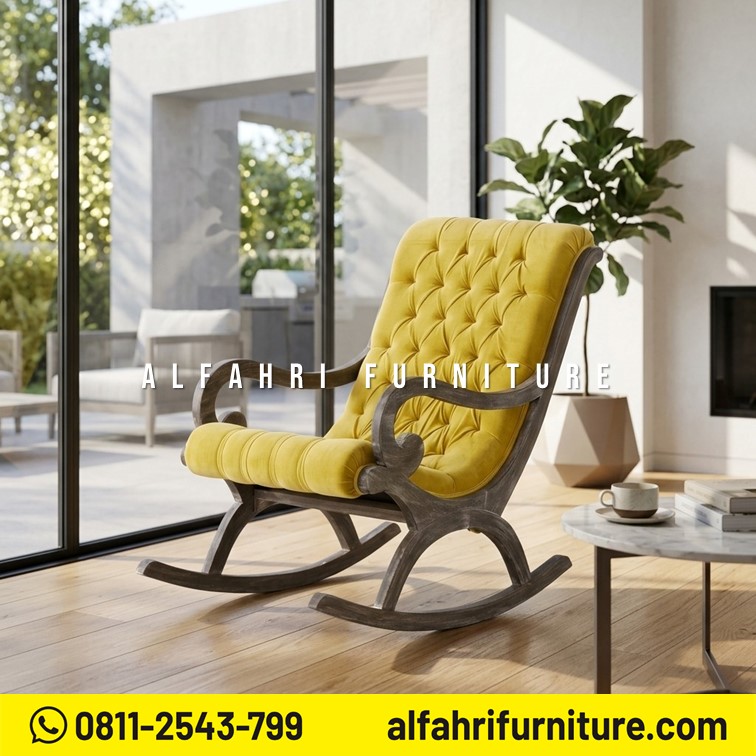 Kursi Goyang Jati Minimalis Sofa Santai Premium