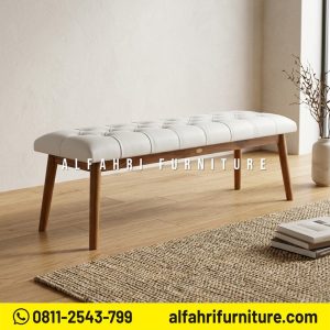 Bench Sofa Minimalis Kayu Jati 180 cm – Kursi Panjang Modern