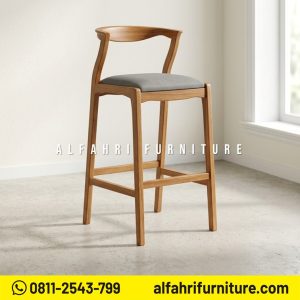 Kursi Bar Kayu Jati Kursi Bar Kayu Jati Minimalis untuk Cafe & Mini Bar