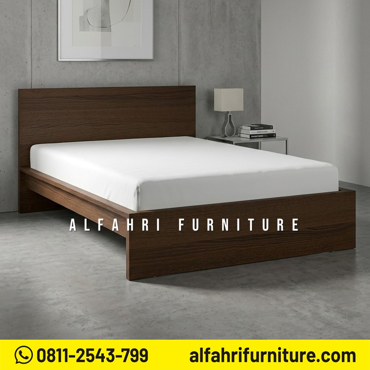 Rangka Tempat Tidur Minimalis Kayu Jati 160x200 cm Ranjang Jati Modern Kuat & Elegan
