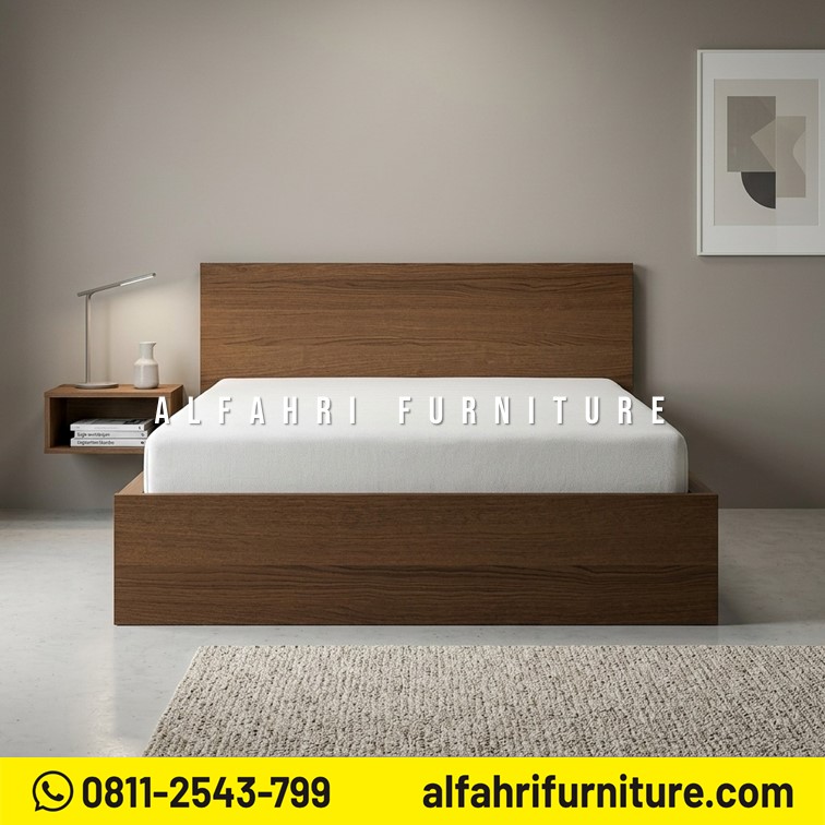 Rangka Tempat Tidur Minimalis Kayu Jati 160x200 cm Ranjang Jati Modern Kuat & Elegan
